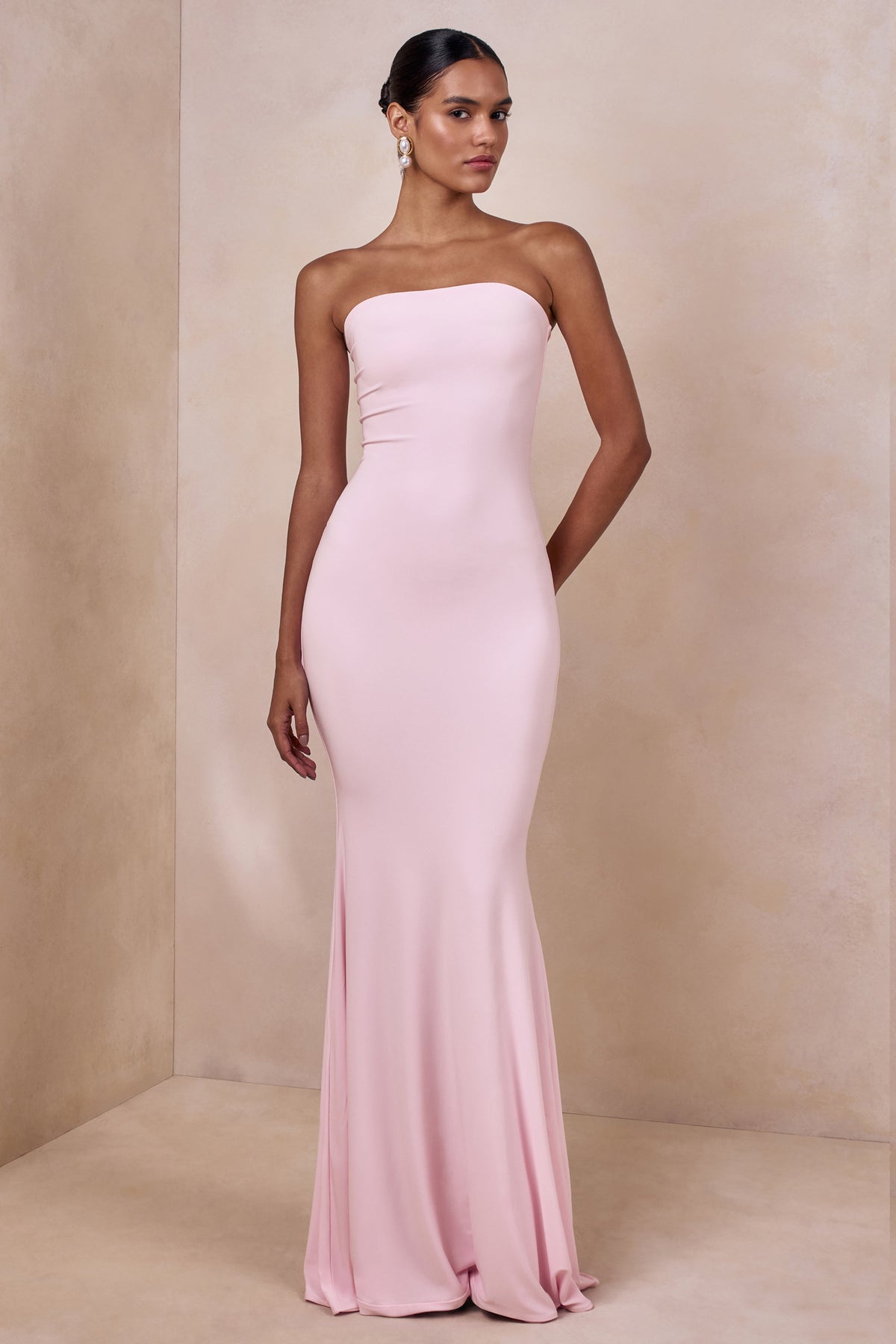 Ceremony | Pink Bandeau Maxi Dress