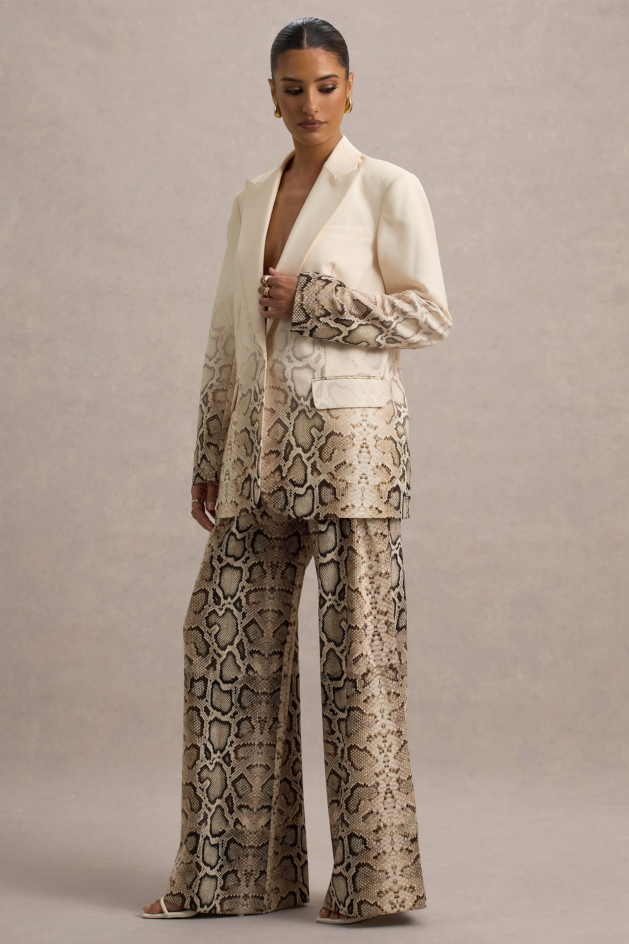 Hurley | Snake Print Ombre Longline Blazer